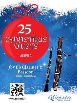cover image of 25 Christmas Duets book for Bb Clarinet and Bassoon--Volume 2